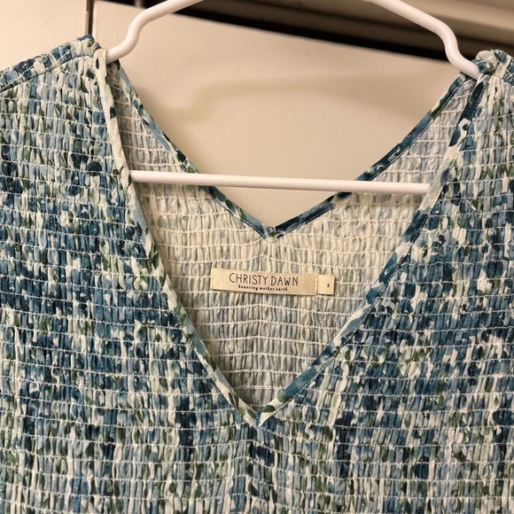 COPY - Christy Dawn Basil Dress in Morning Gladiola ruched tiered maxi floral - Picture 10 of 11